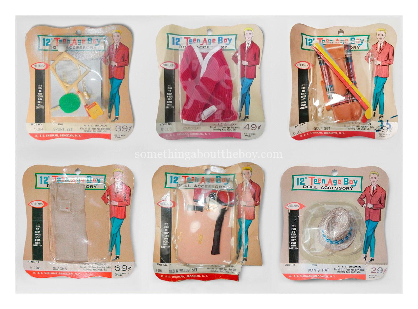 12 inch Teen Age Boy Doll Accessory sets by M&S Shillman