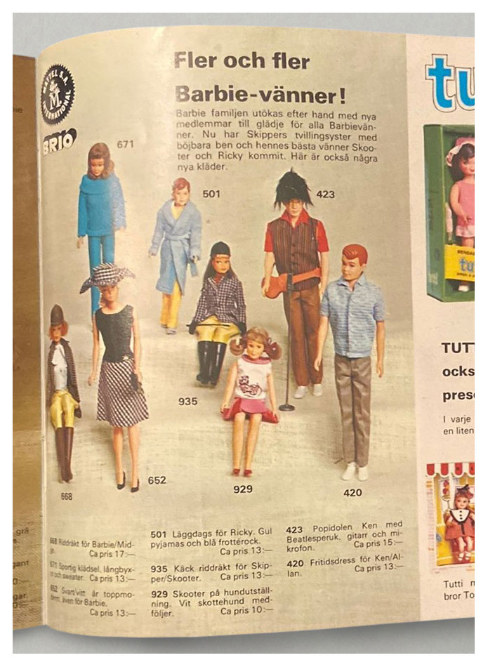 From 1966 Swedish Brio toy catalogue