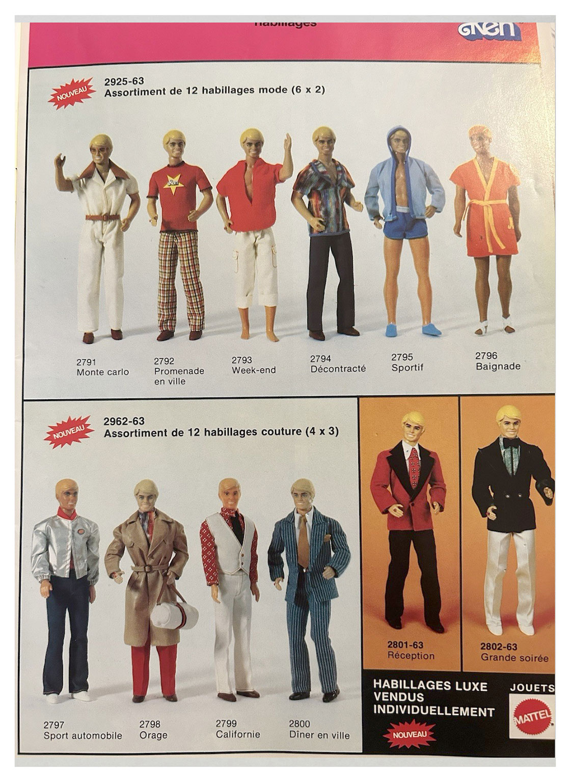 From 1979 French Mattel Jouets 79 catalogue