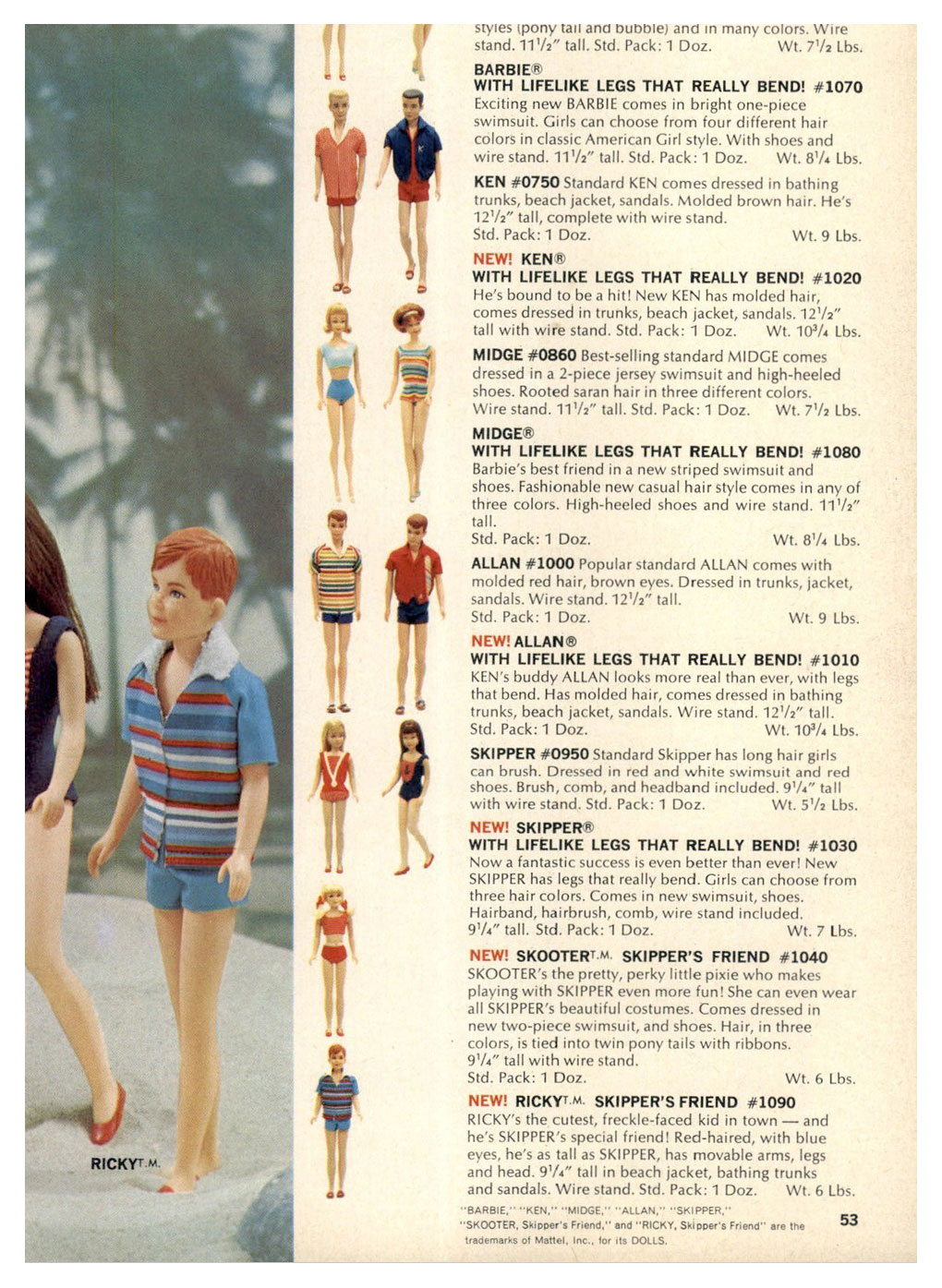 From 1965 Mattel For Fall '65 catalogue