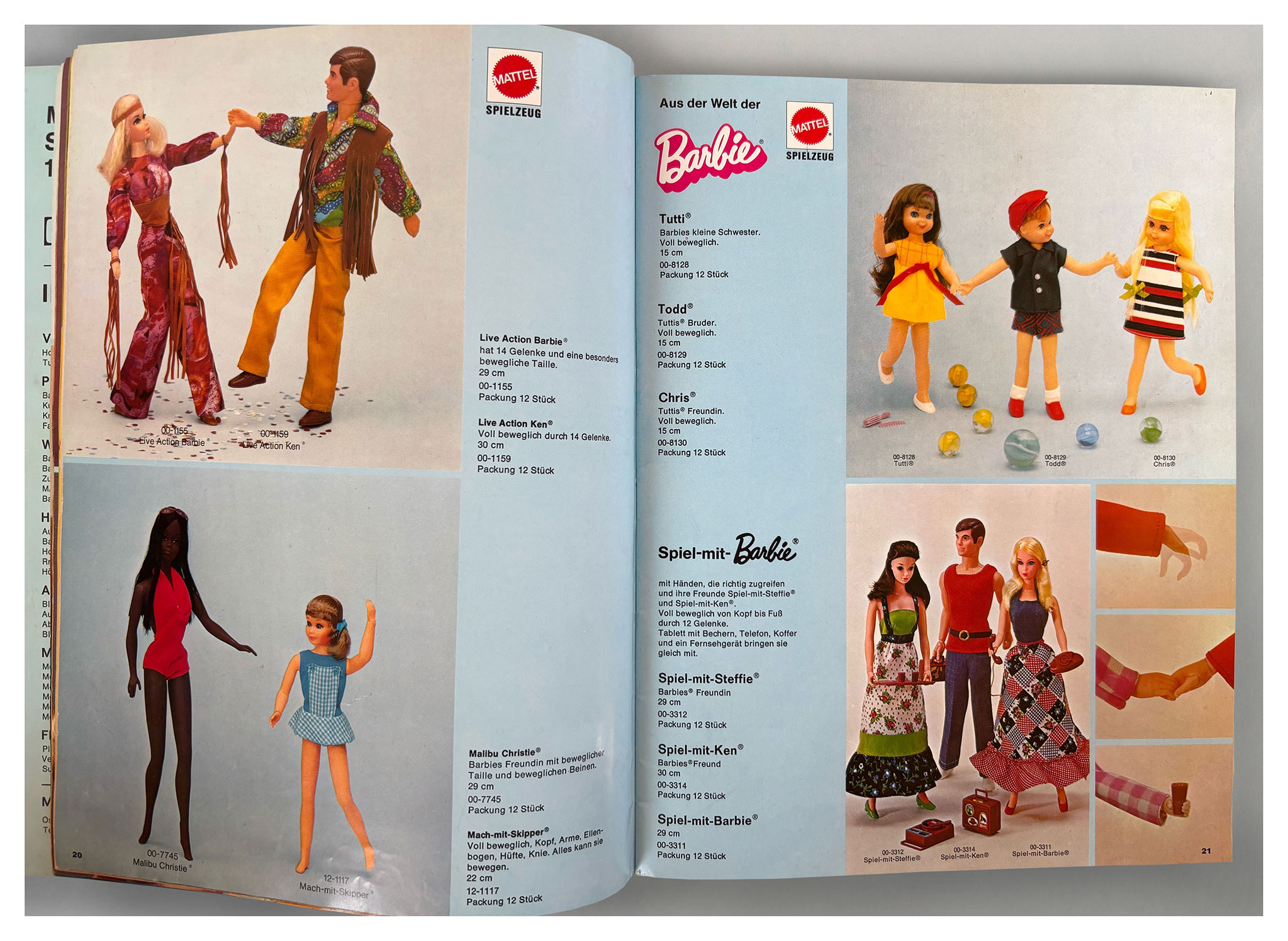 From German Mattel Spielzeug '74 catalogue