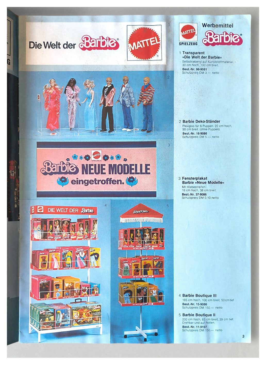 1978 Mattel German Werbemittel catalogue