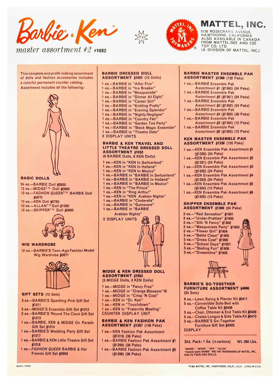From 1964 Mattelzapoppin in '64 Advertising and Merchandising pack